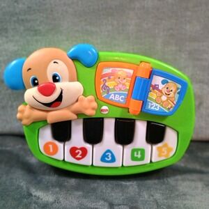 Fisher Price Laugh & Learn Silly Sounds Light-up Piano Green Puppy Toy GFK00
